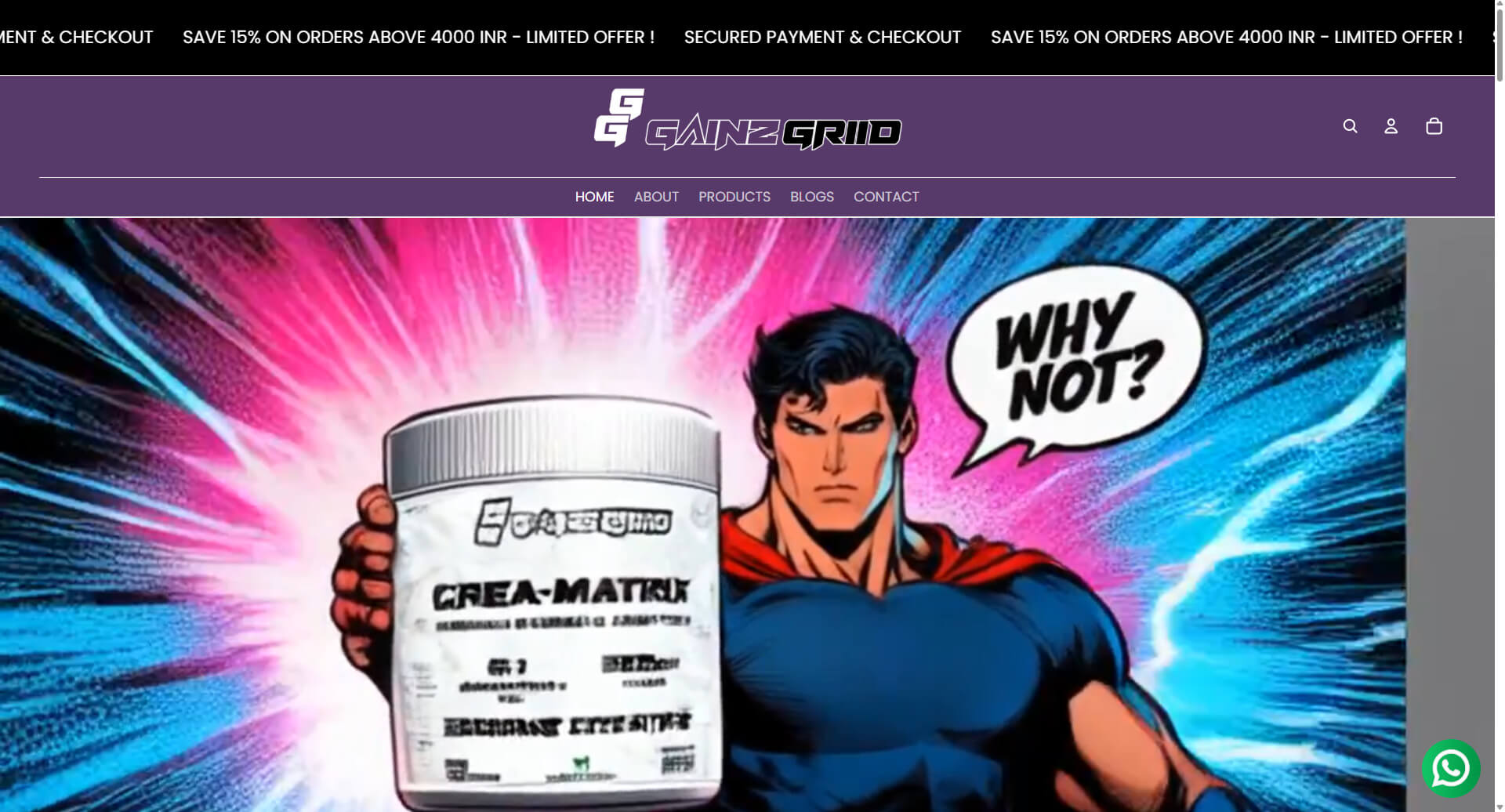 GainzGriid Website Design